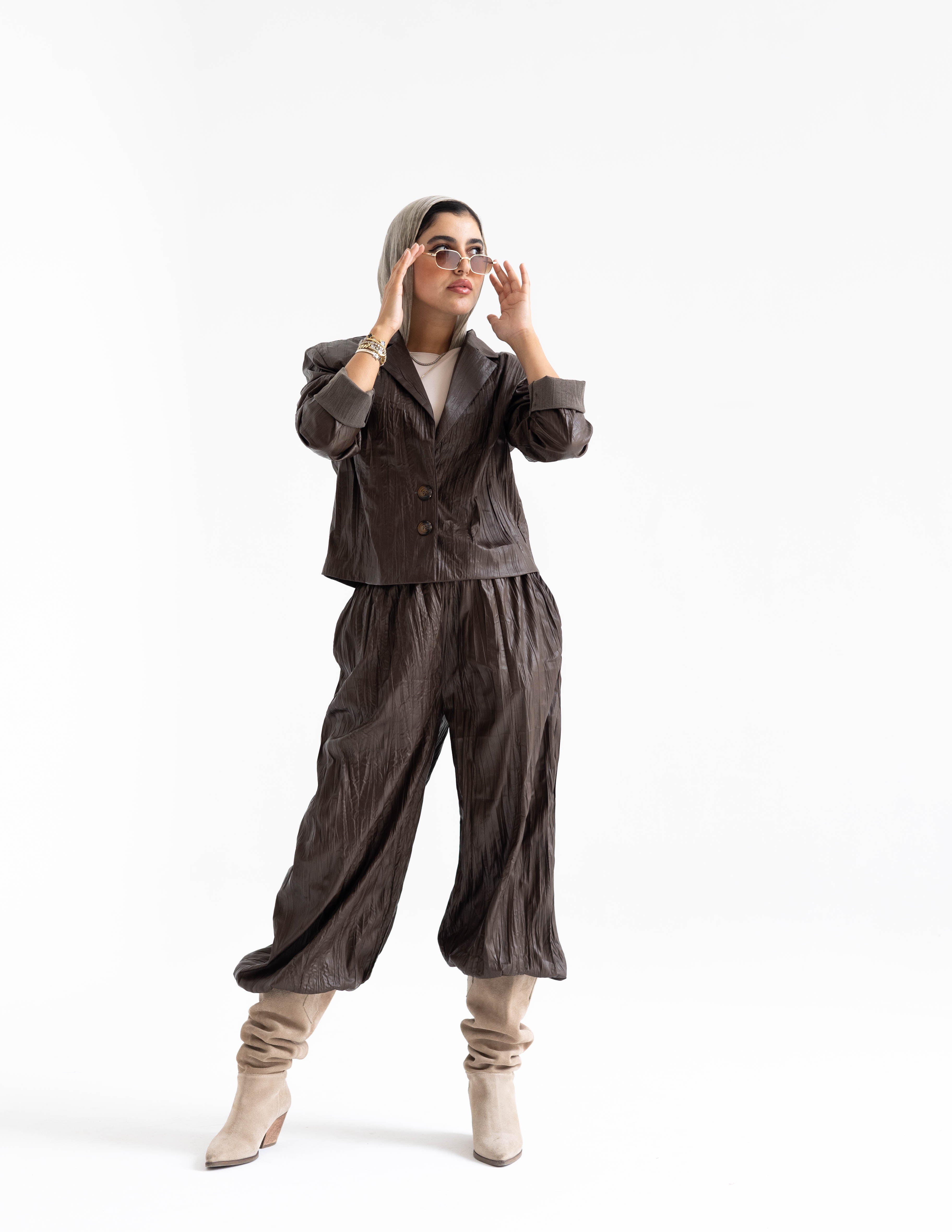 Leather Crinkle Set (Olive)