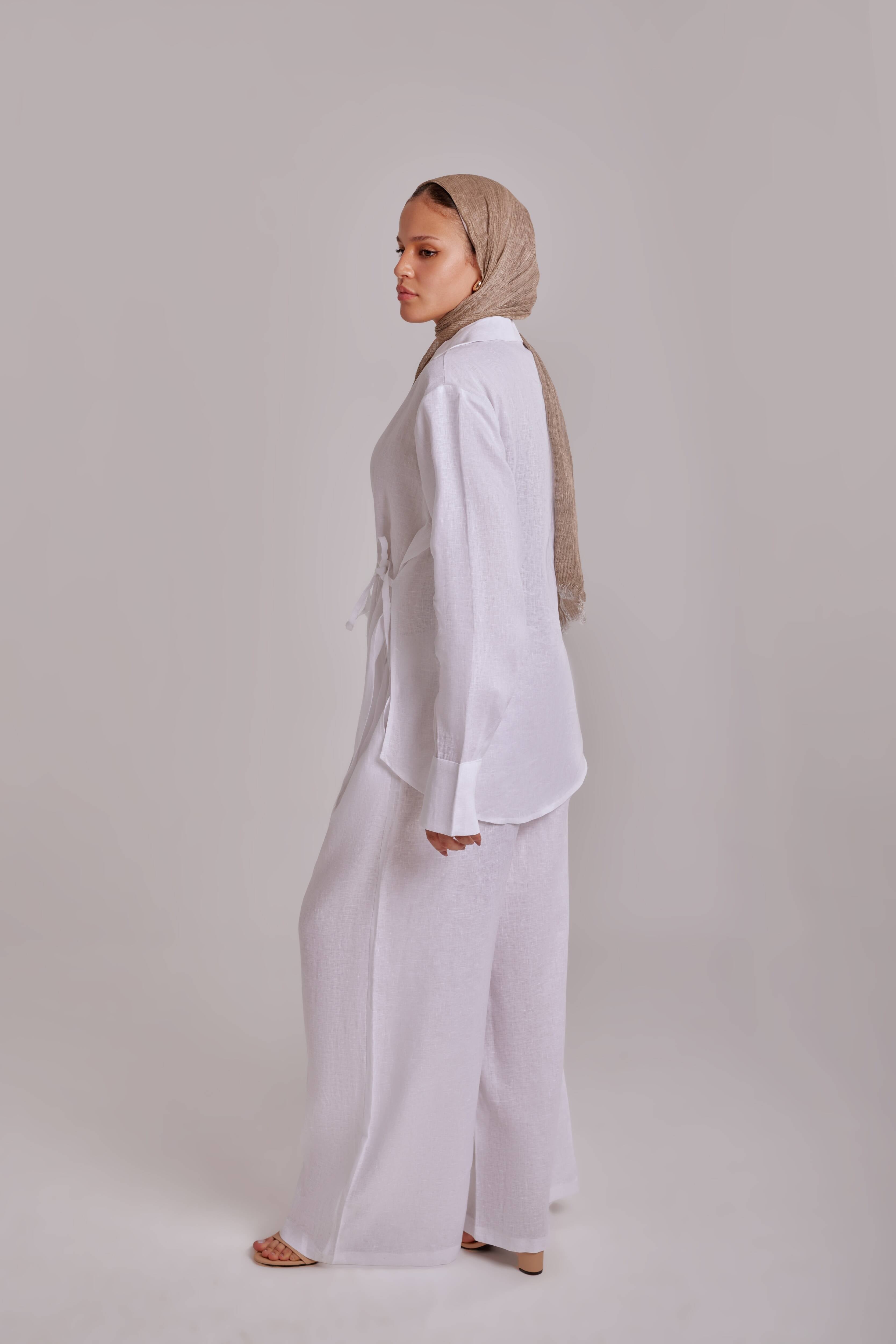 White Timeless Linen set