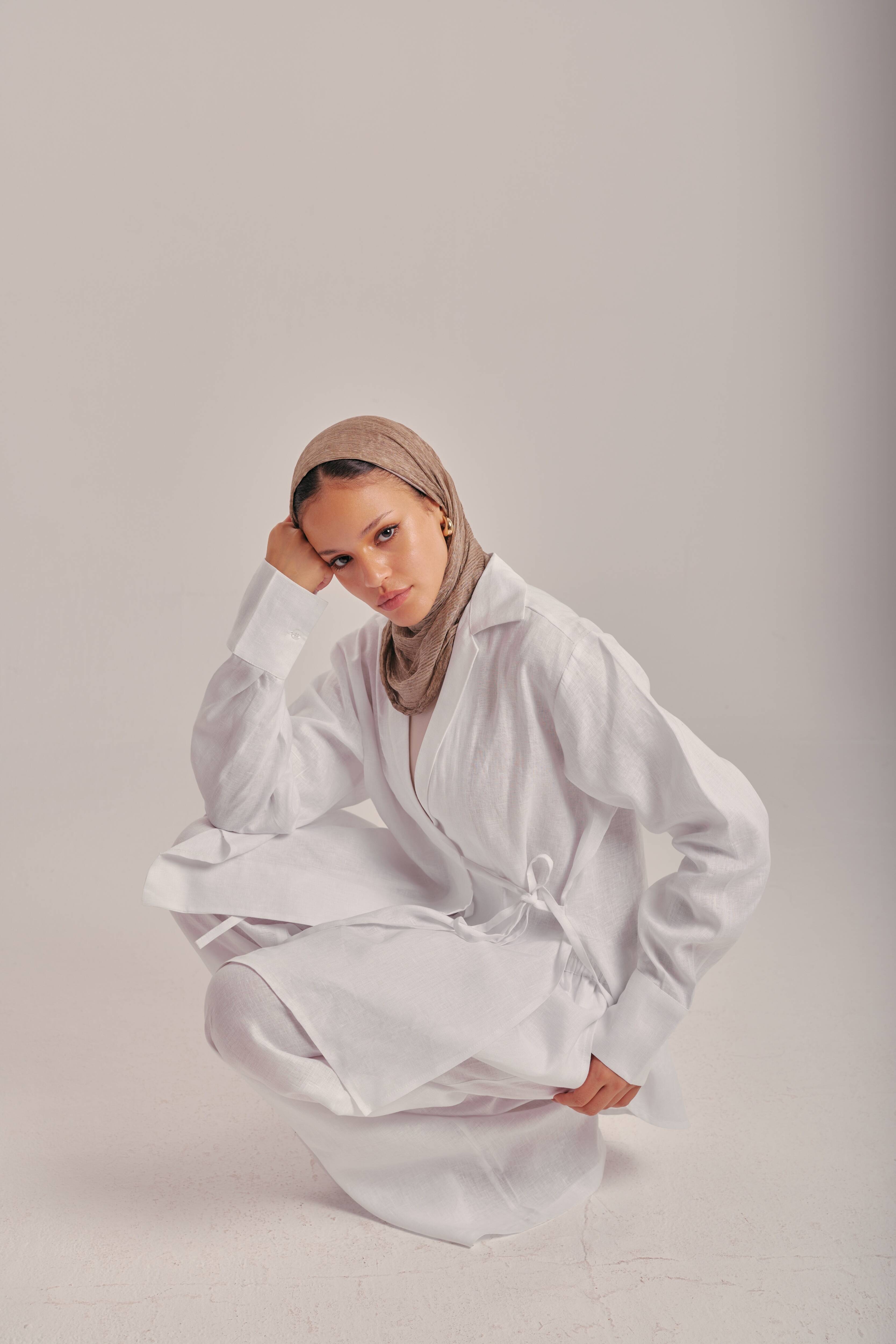 White Timeless Linen set