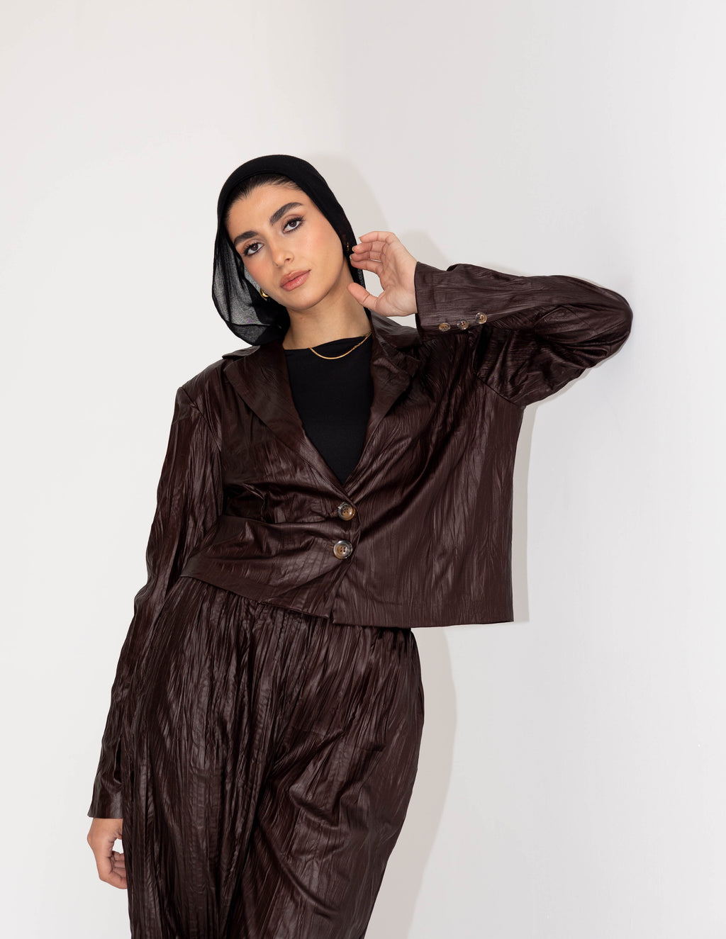 Leather Crinkle Set (Mocha)