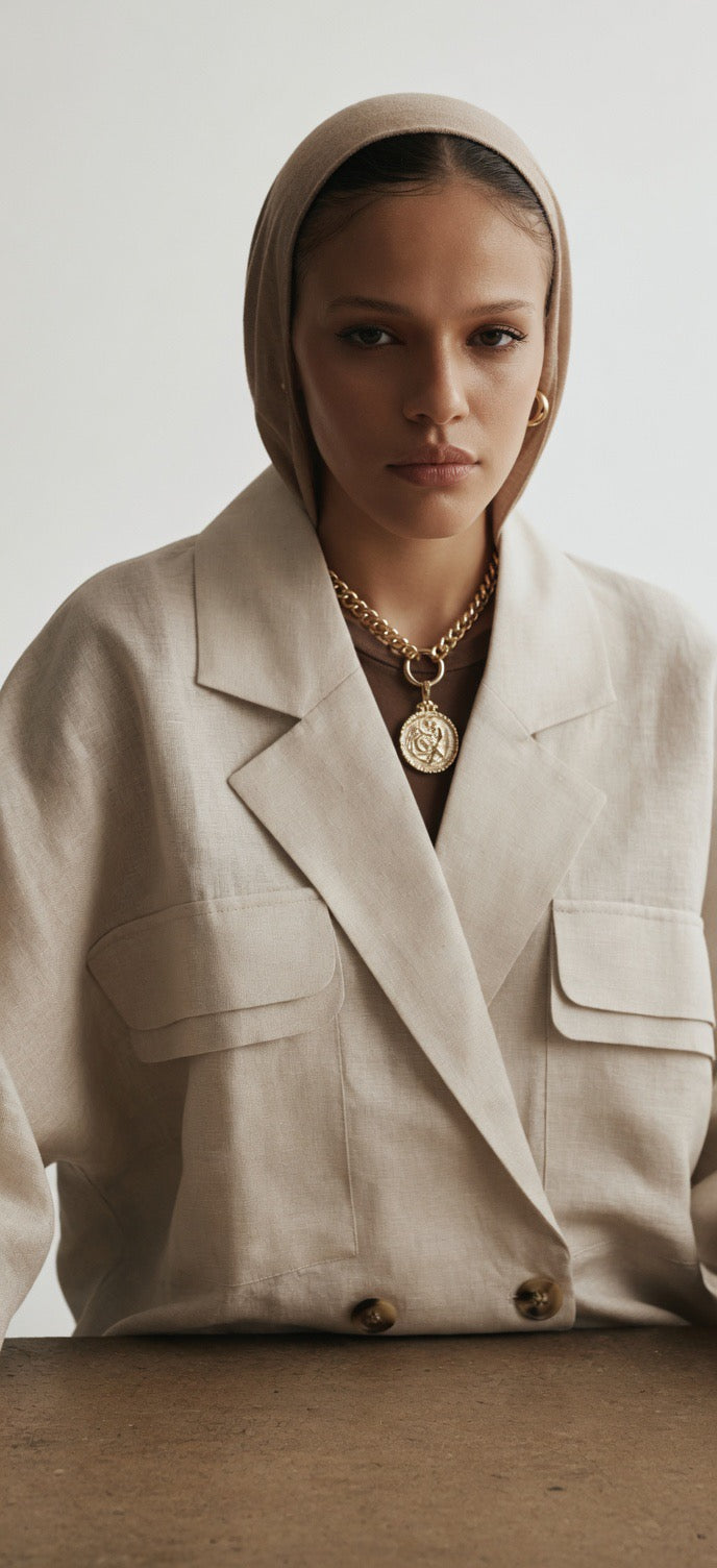 The Power Linen Set ( Beige )