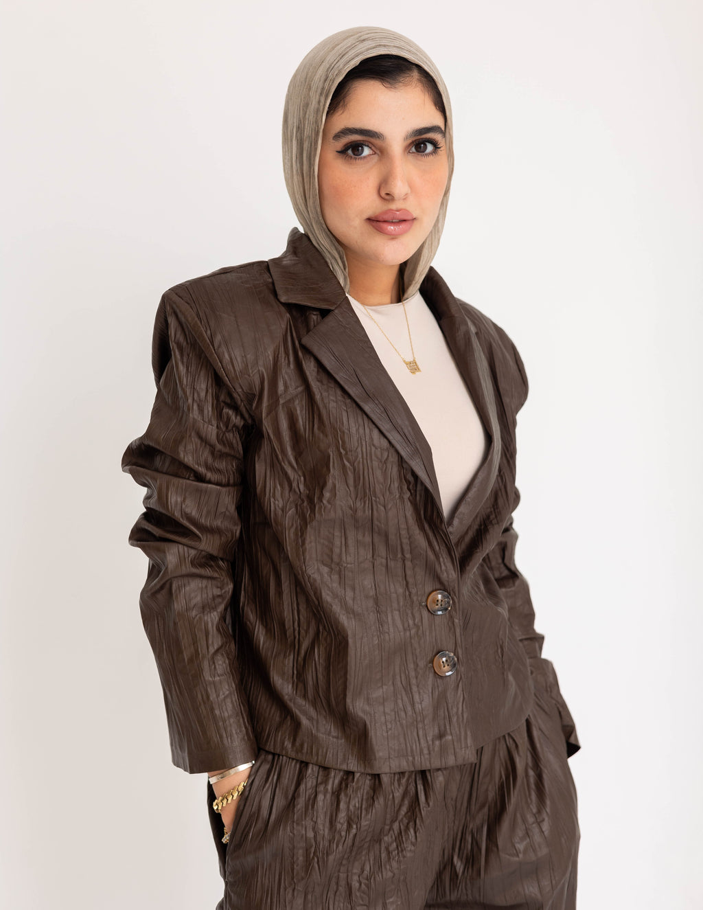 Leather Crinkle Set (Olive)