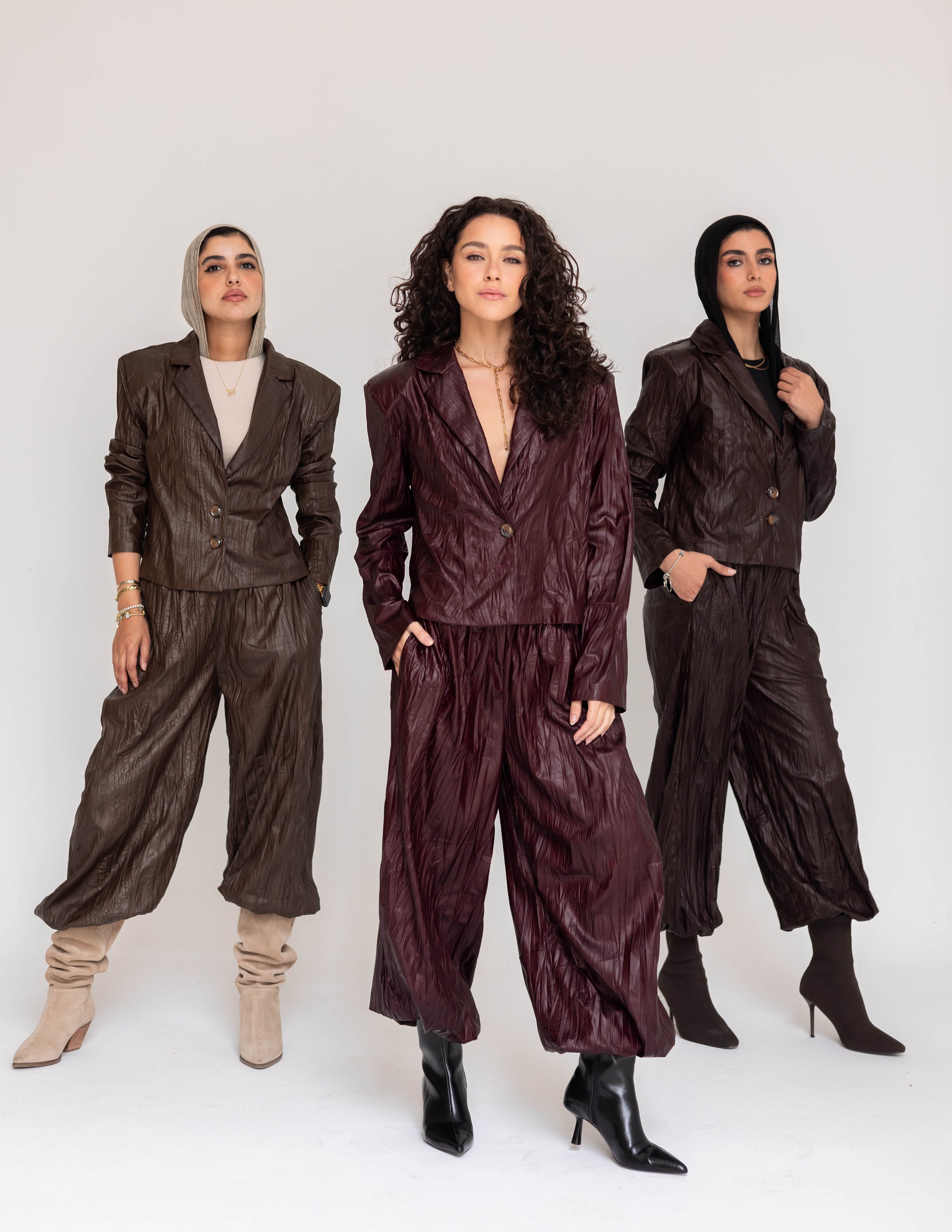 Leather Crinkle Set (Mocha)