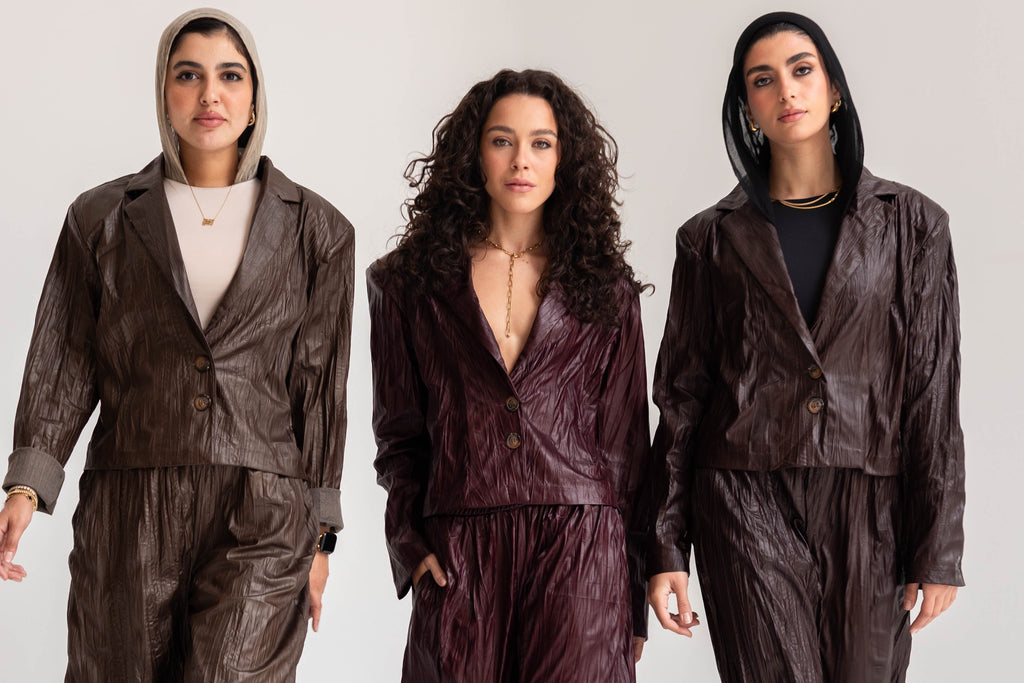 Leather Crinkle Set (Mocha)