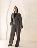 Soft suede suit (Dark Olive)