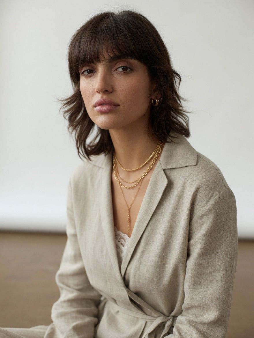 Beige Timeless Linen set