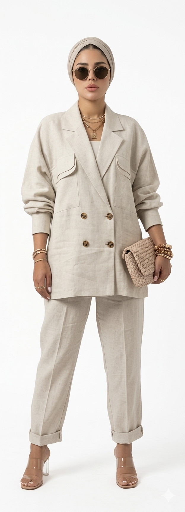 The Power Linen Set ( Beige )