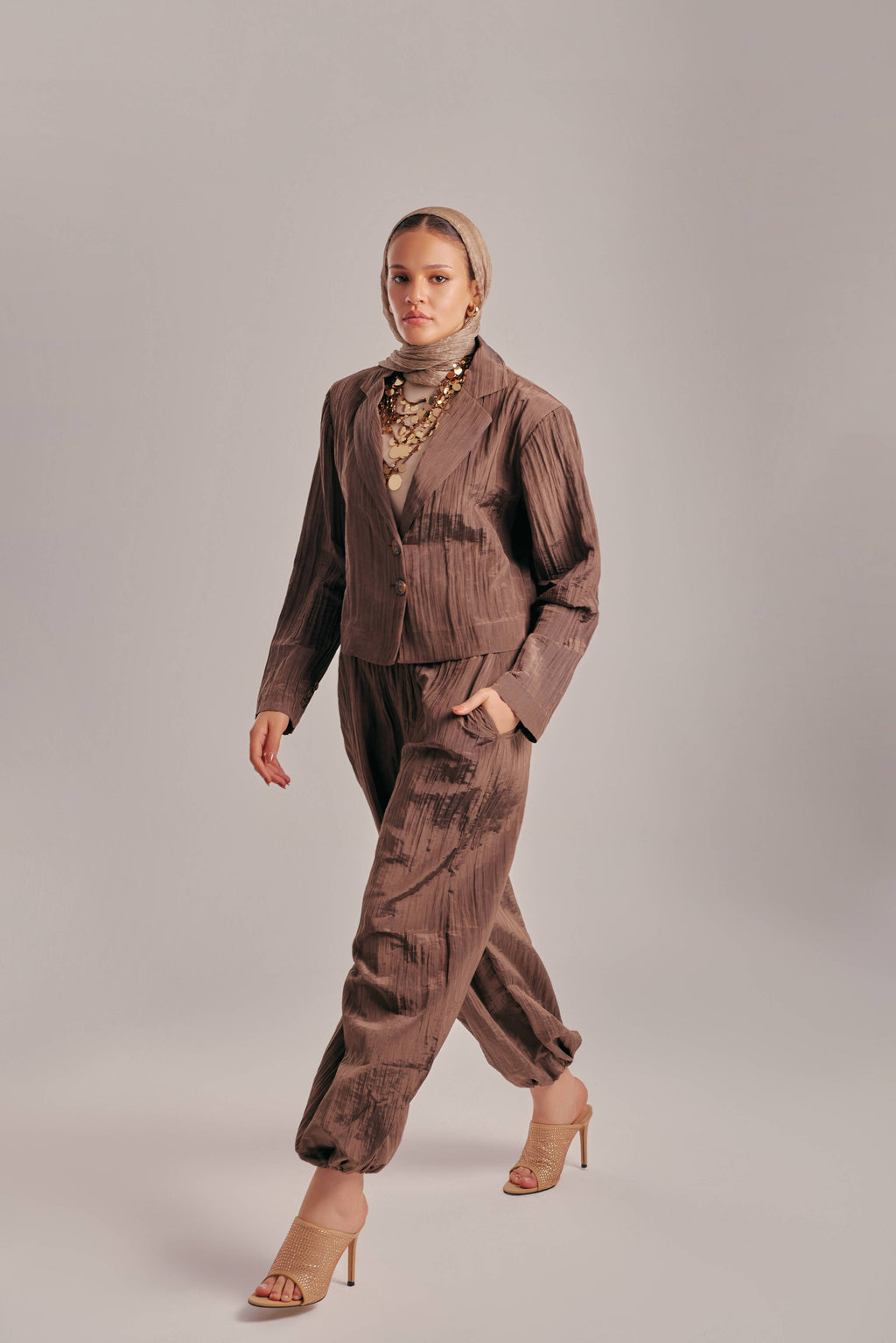 Summer Crinkle Cuffed Set